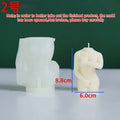 Silicone female body candle mould in three size variations for wax pouring