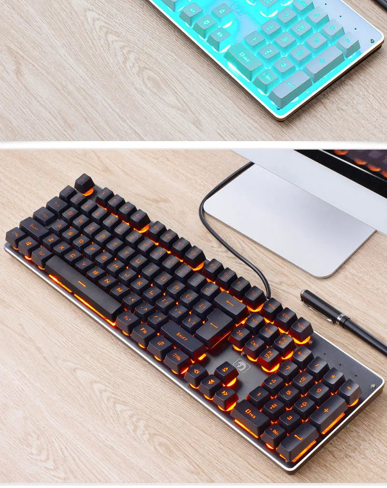 Viper wired gaming keyboard with retro punk luminous backlight, 104 keys, USB connection, black colour