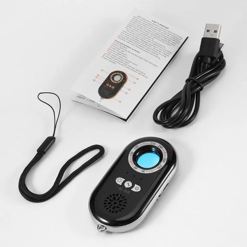 Compact wireless signal detector with ABS plastic housing for travel anti-theft protection
