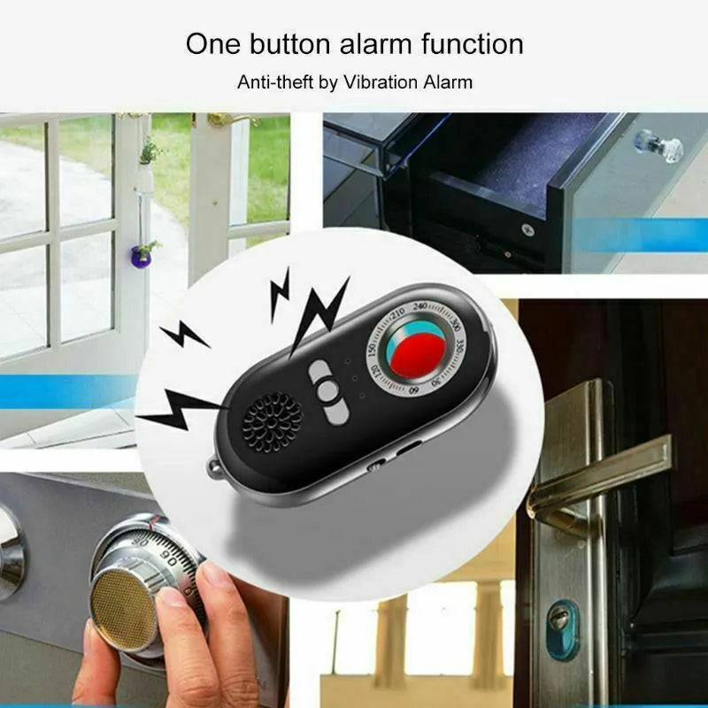 Compact wireless signal detector with ABS plastic housing for travel anti-theft protection