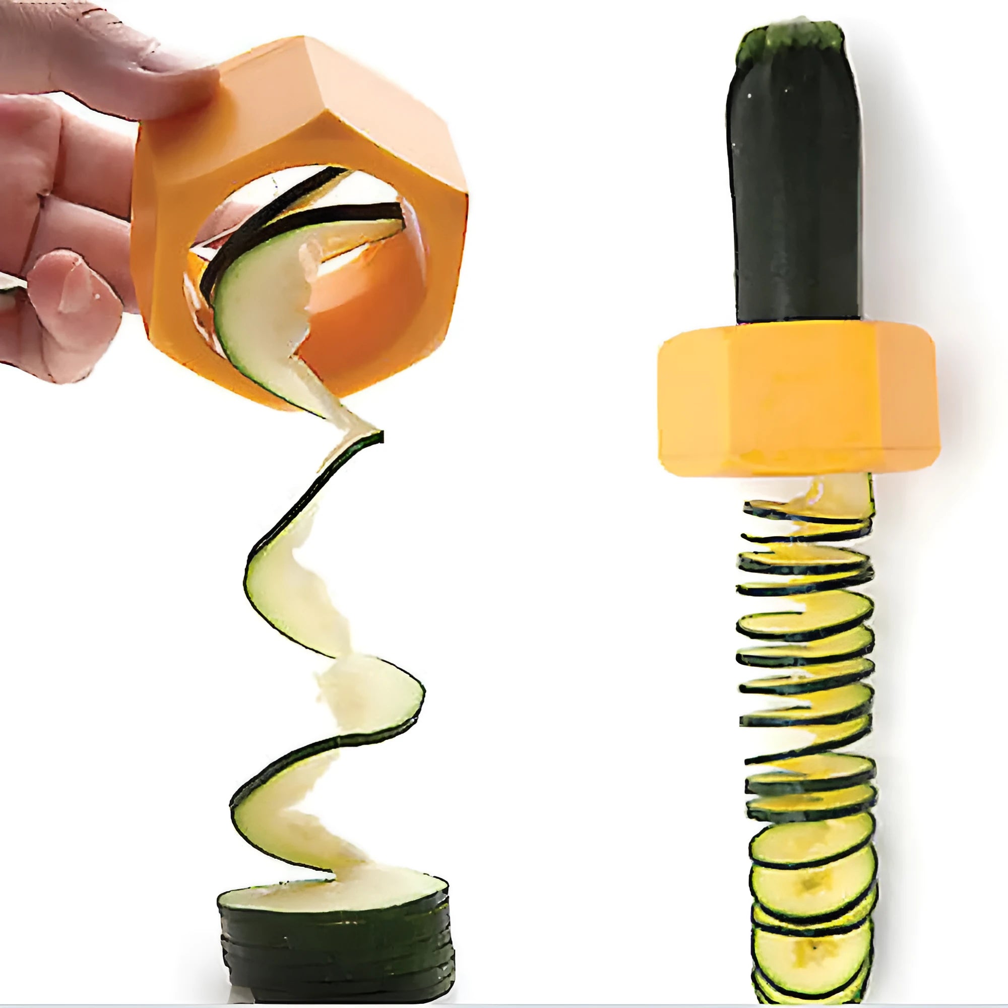 Yellow and green ABS plastic vegetable cutter with 8cm diameter for kitchen slicing