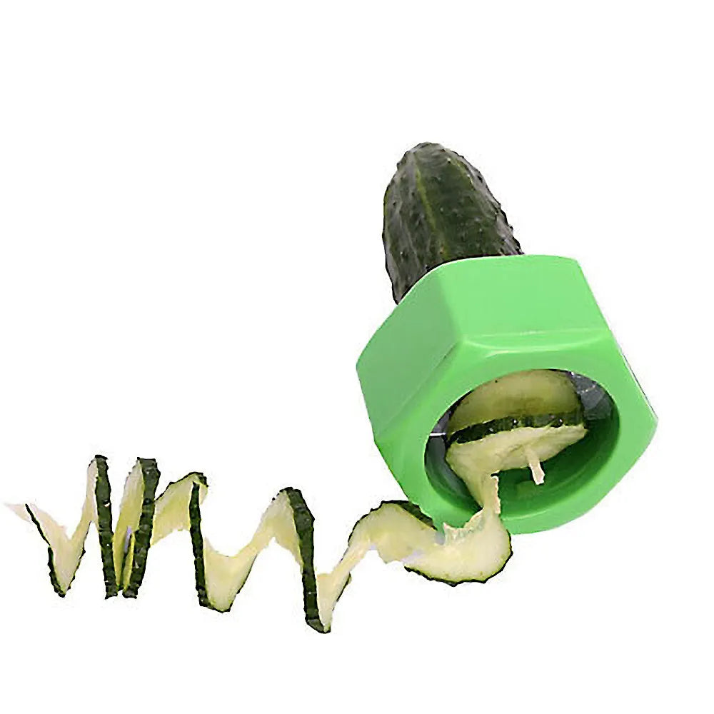 Yellow and green ABS plastic vegetable cutter with 8cm diameter for kitchen slicing