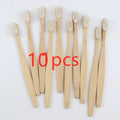 Rainbow bamboo toothbrush with natural biodegradable handle for eco-friendly oral care
