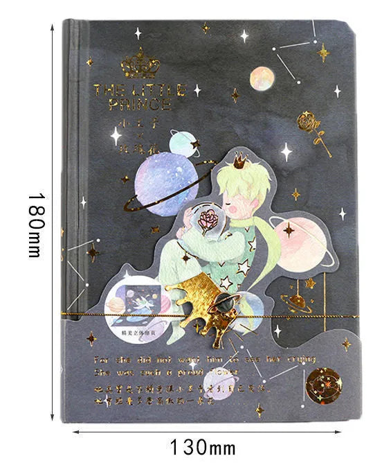 A5 hardcover notebook with butterfly-themed art cover and open colour pages.