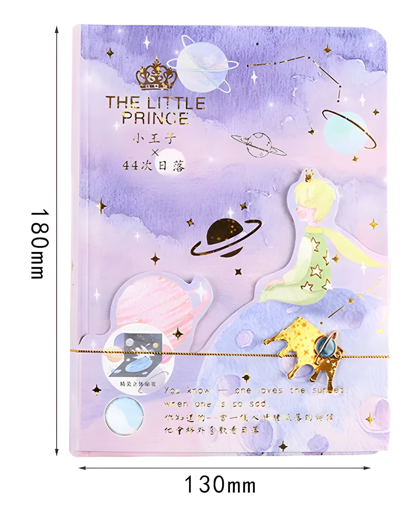A5 hardcover notebook with butterfly-themed art cover and open colour pages.