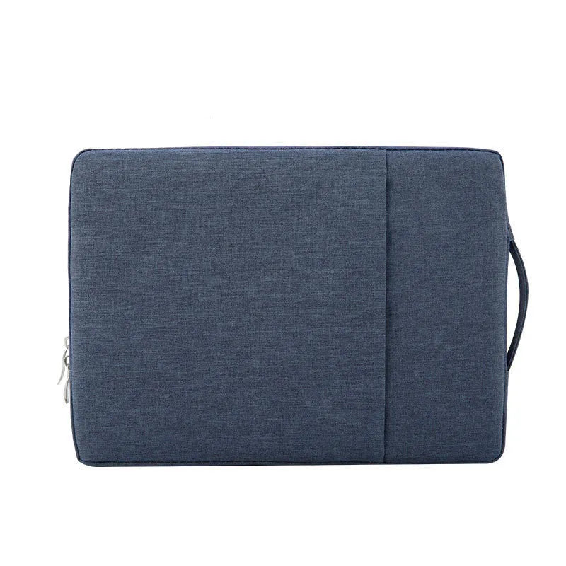 Polyester notebook liner bag in black with zipper closure, compatible with 11-15 inch laptops