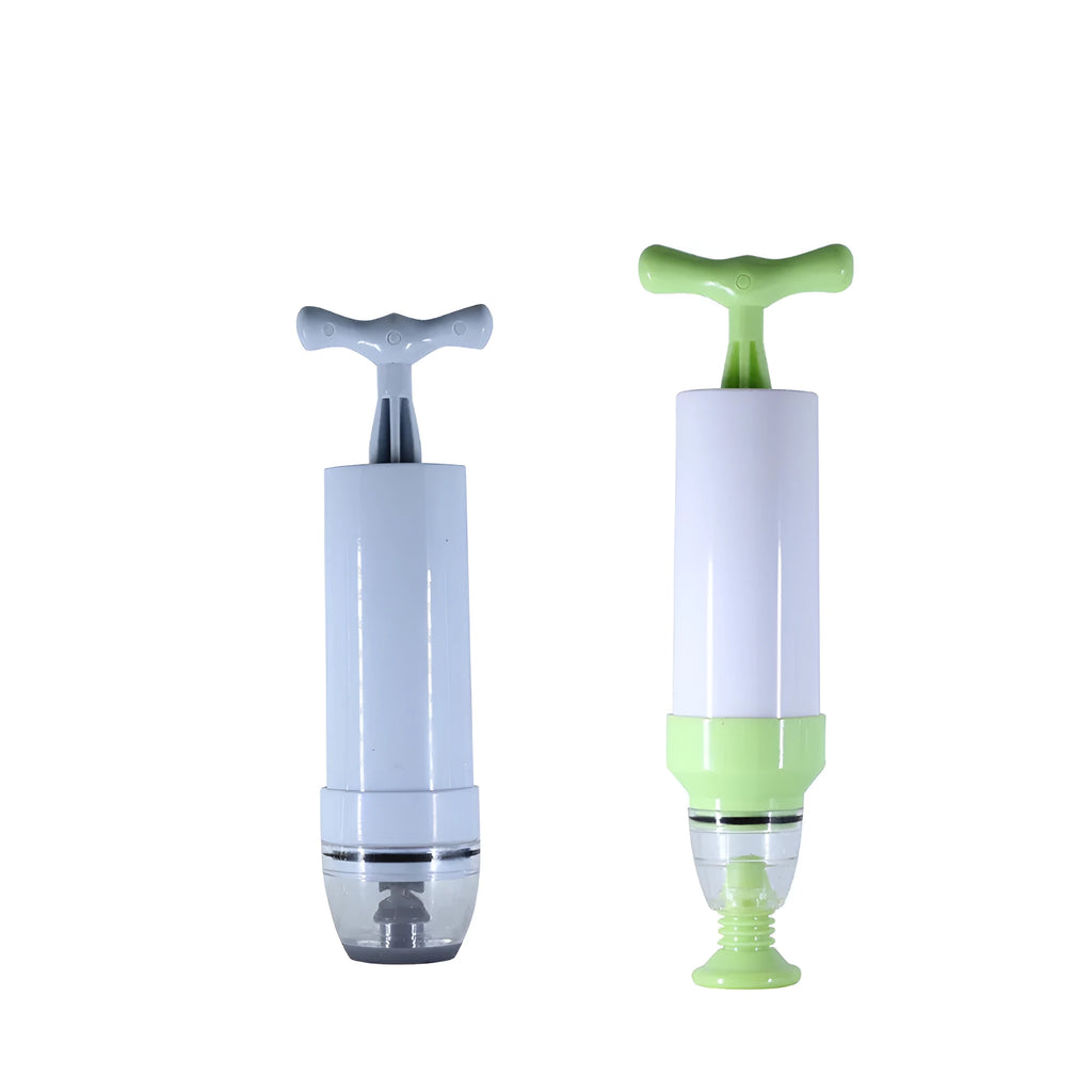 Green manual vacuum compression storage bag with manual pump for space-saving storage