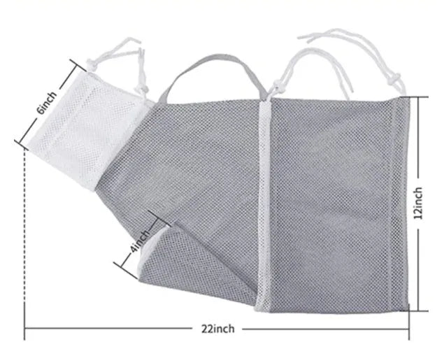 Cat washing bag for bathing and grooming, available in blue, grey and pink, with one bag included.