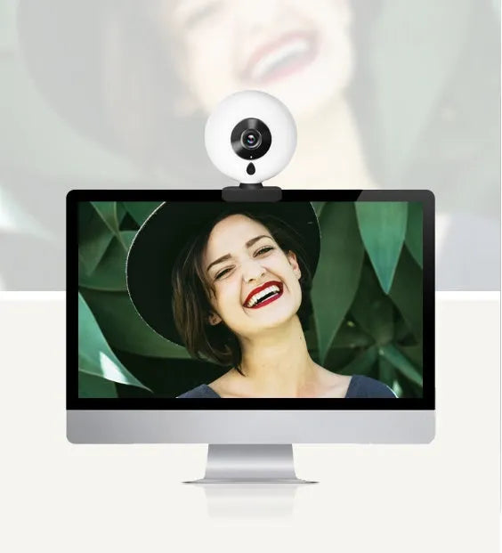 2K HD drive-free USB webcam for PC live streaming and video conference, black