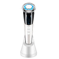 Cold and hot color photoelectron facial massager with negative ion and ultrasonic functions in pink and white colours