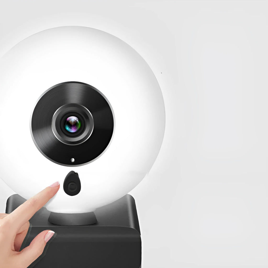 2K HD drive-free USB webcam for PC live streaming and video conference, black