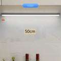 Hand-scanning induction cabinet lamp strip with magnetic mounting and adhesive backing for wire-free installation