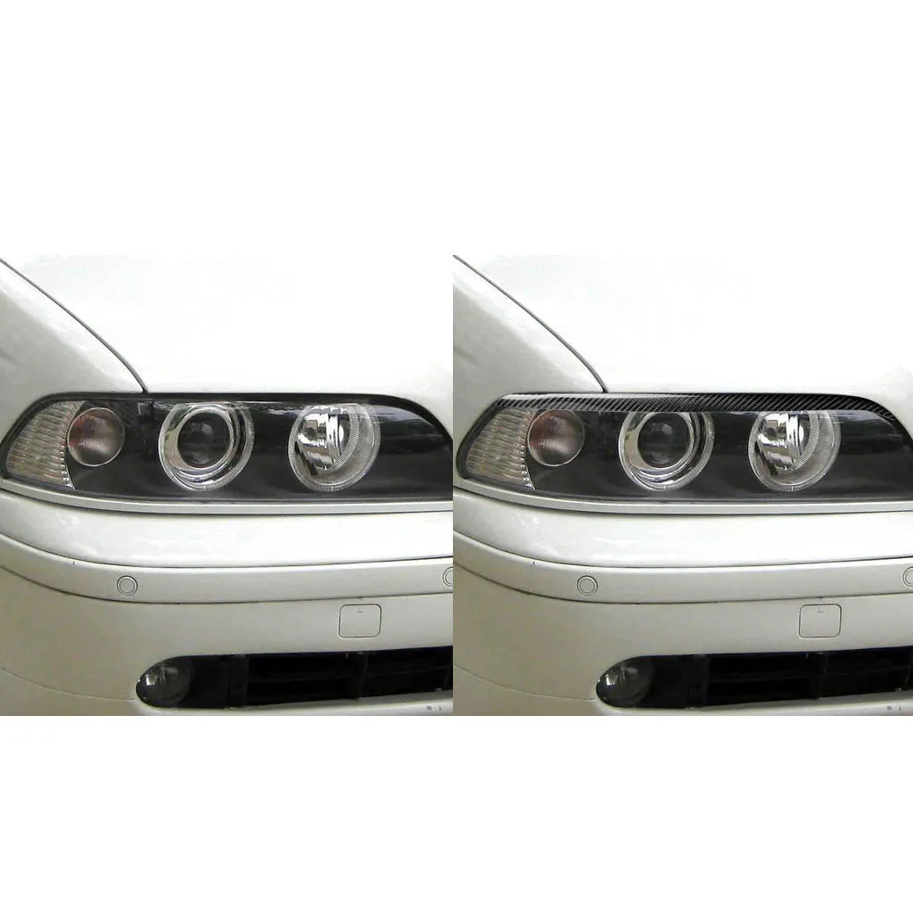 Carbon fibre headlight eyebrow eyelash trim for 2004-2008 Mazda RX8 in carbon fibre solid colour