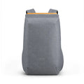 Jinshengsi dark gray student schoolbag with USB charging port and computer pocket for 15.6-inch laptop