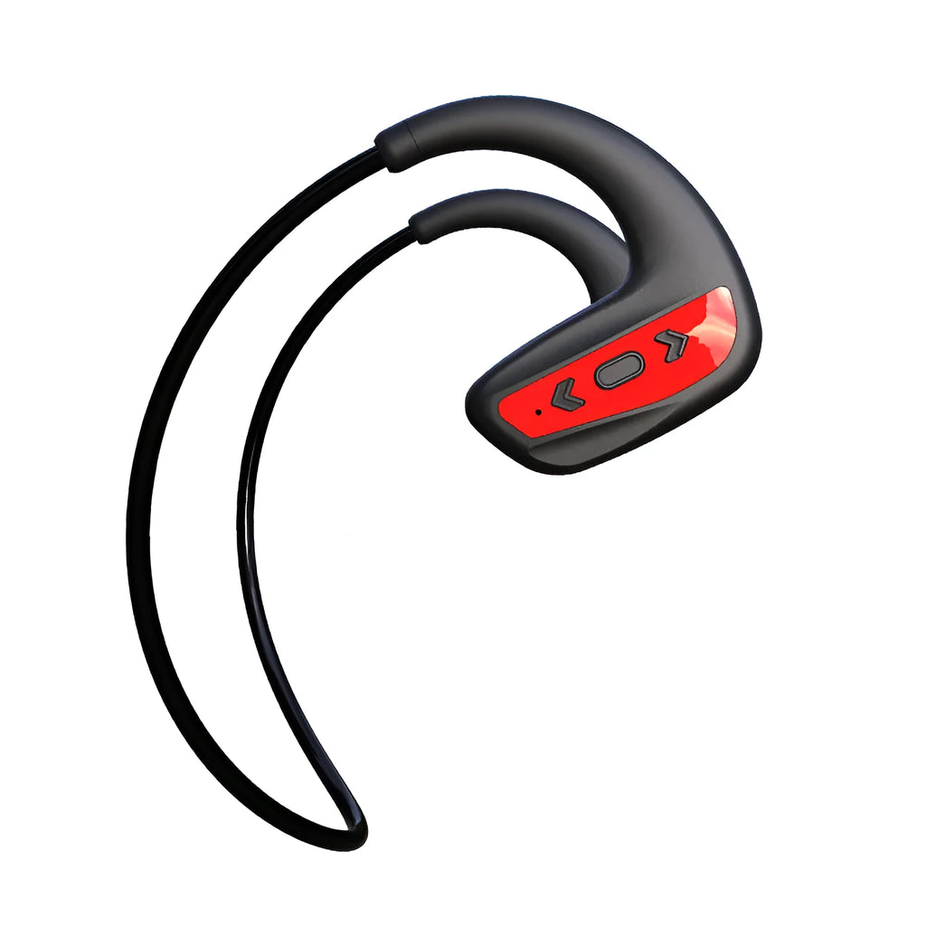 Suomijia black waterproof Bluetooth swimming headset with head-mounted design
