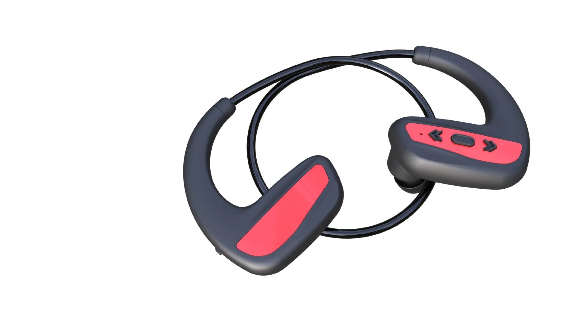 Suomijia black waterproof Bluetooth swimming headset with head-mounted design