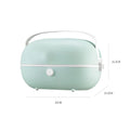 Green portable electric lunch box with stainless steel inner tank and control buttons