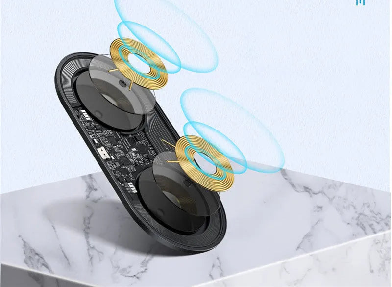 Baseus minimalist two-in-one wireless charger pro version for iPhone and AirPods.