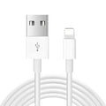 White 20W USB-C PD fast wall charger with a 1-metre cable for Apple devices.