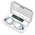 TWS wireless Bluetooth 5.0 F9-5C earbuds with digital display charging case in black