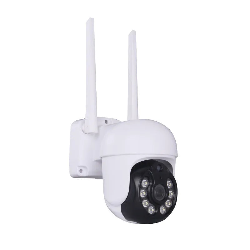 White spherical wireless 3-megapixel surveillance camera with 8-way NVR