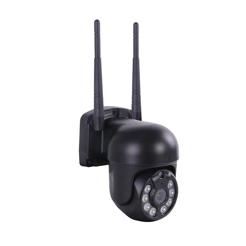 White spherical wireless 3-megapixel surveillance camera with 8-way NVR