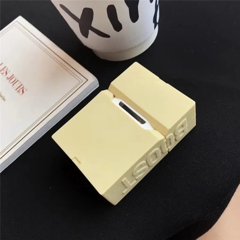 Silicone protective sleeve for Apple AirPods wireless earphones with carabiner clip attachment
