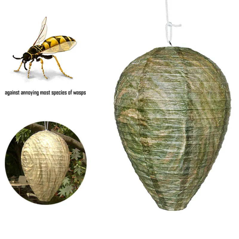A beehive-shaped collapsible paper lantern with a wire frame, shown in its expanded state.