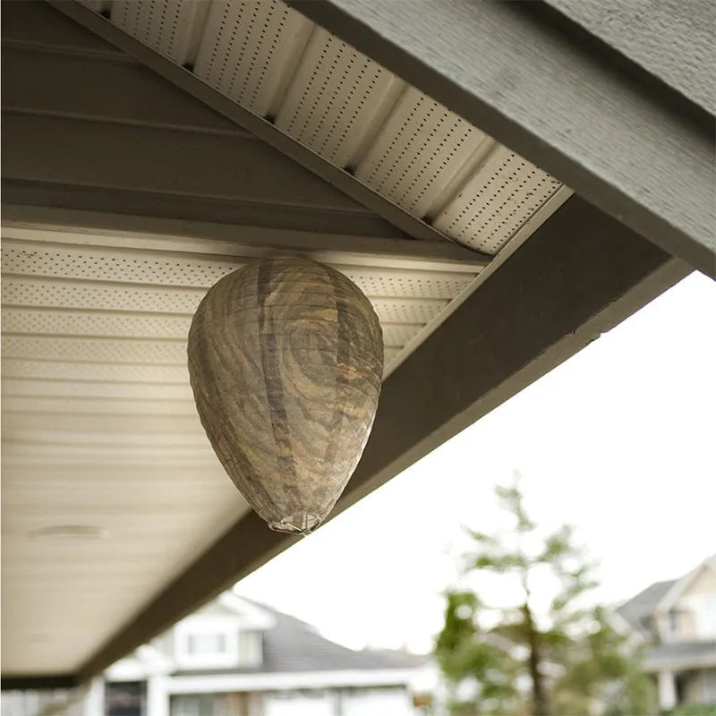 A beehive-shaped collapsible paper lantern with a wire frame, shown in its expanded state.
