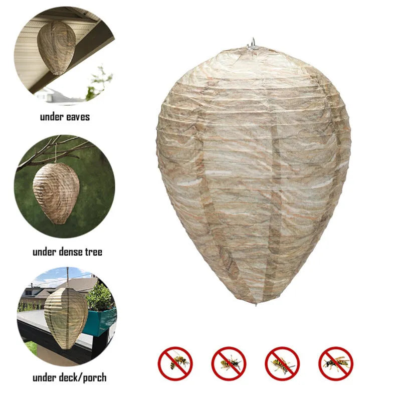 A beehive-shaped collapsible paper lantern with a wire frame, shown in its expanded state.