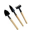 Gardening tool set for succulents with tweezers, duster, shovel, spray bottle, sowing artefact, and blue-orange seedling cloth.
