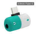 Blue 2-in-1 charging and audio splitter case for Huawei and Honor Android mobile phones.