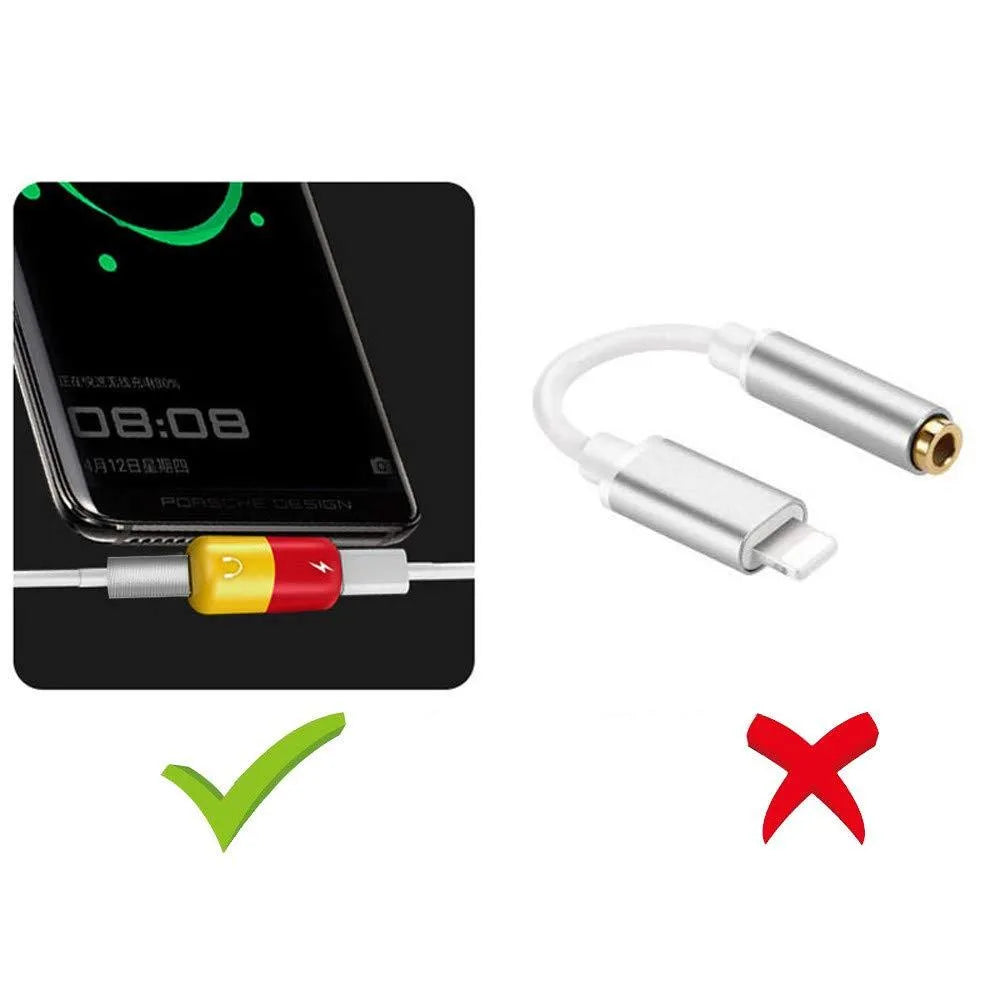 Blue 2-in-1 charging and audio splitter case for Huawei and Honor Android mobile phones.