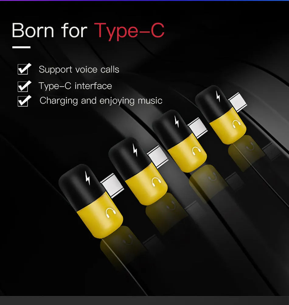 Blue 2-in-1 charging and audio splitter case for Huawei and Honor Android mobile phones.