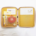 Korean embroidery toast tablet liner bag in royal blue, pearl material, 11 inch size