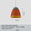 Rattan ball hanging lamp with woven shade and adjustable cord