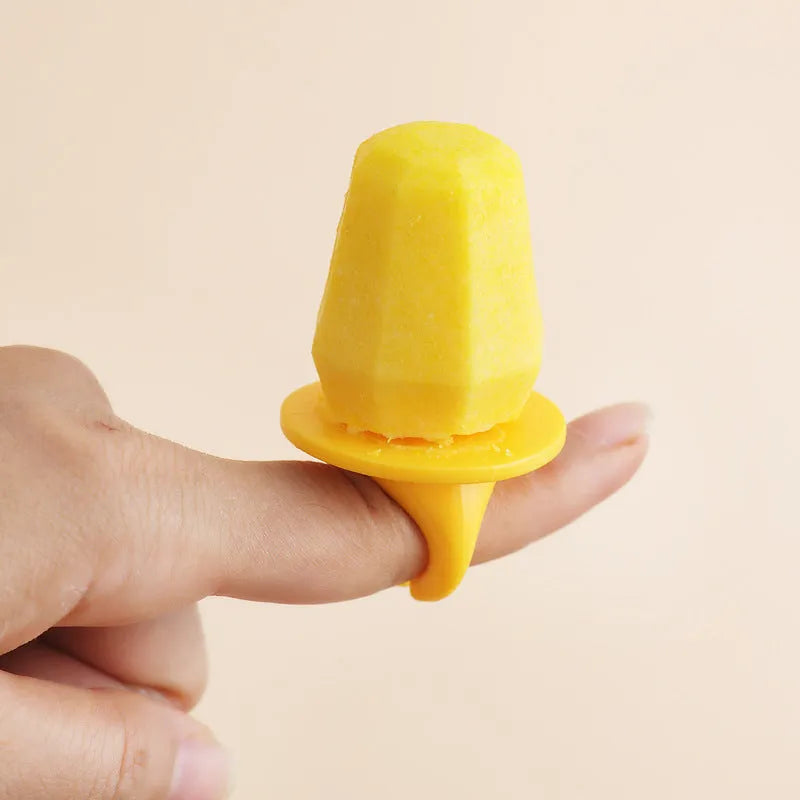 Flexible plastic ice cream mould with anti-drip design in honeycomb and rectangle shapes