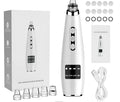 Electric blackhead suction instrument in black, 173x44x40mm, with five gear settings and USB charging