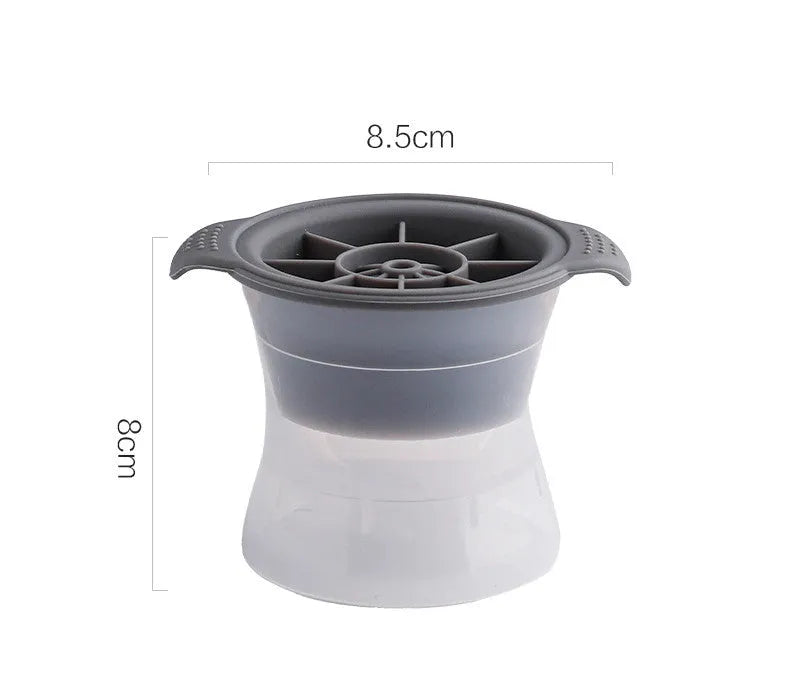 Silicone ice tray for making large ice hockey artifacts and round or pentagon ice shapes in various colours.