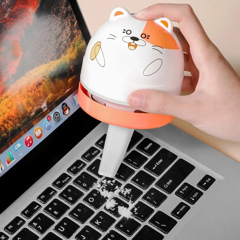 Laiting portable USB vacuum cleaner with flat nozzle for keyboard and desktop cleaning