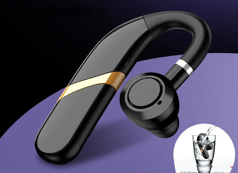 X9 Bluetooth headset single ear hanging design with black finish and charging compartment