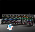Mechanical gaming keyboard with metal construction and backlit keys