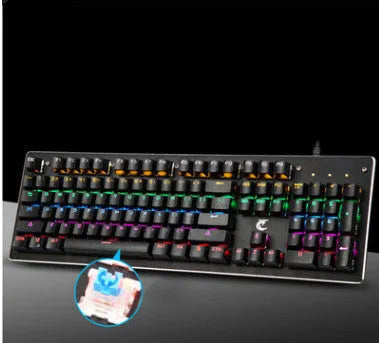 Mechanical gaming keyboard with metal construction and backlit keys