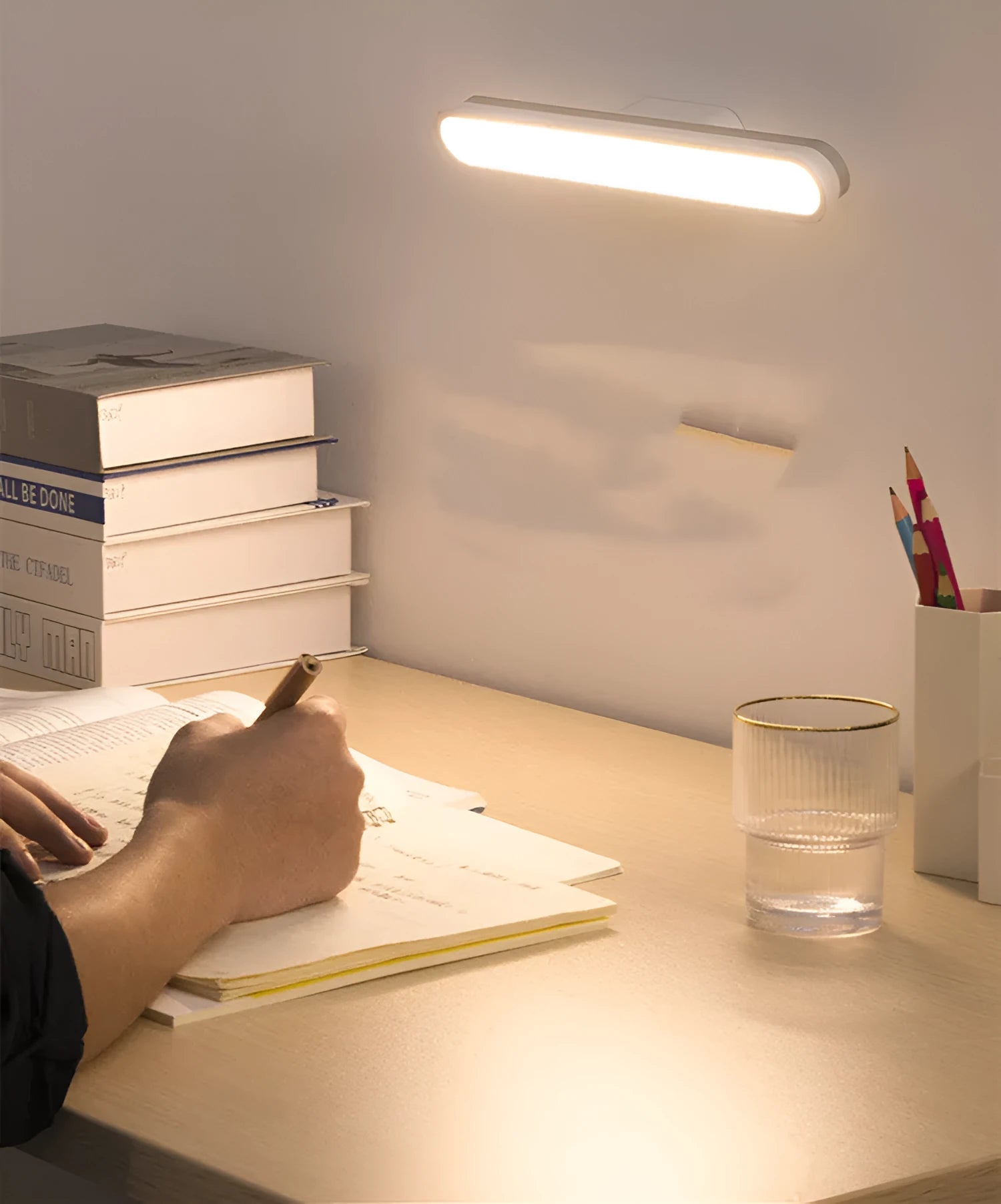 Baseus hanging magnetic LED desk lamp with touch switch and stepless dimming for closet cabinet night light