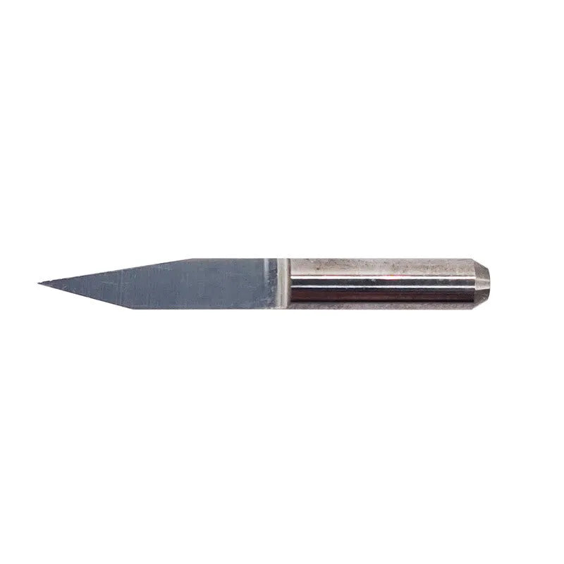 Ten tungsten steel milling cutters with 45-degree pointed knives for acrylic engraving in compact packaging