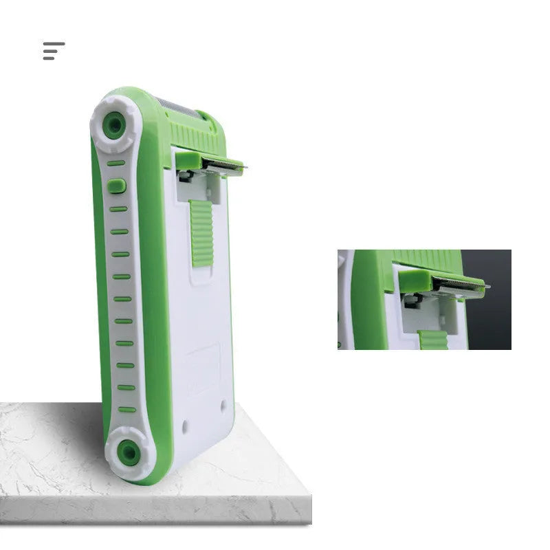Reciprocating double-layer net electric shaver with an ABS shell in photo colour.