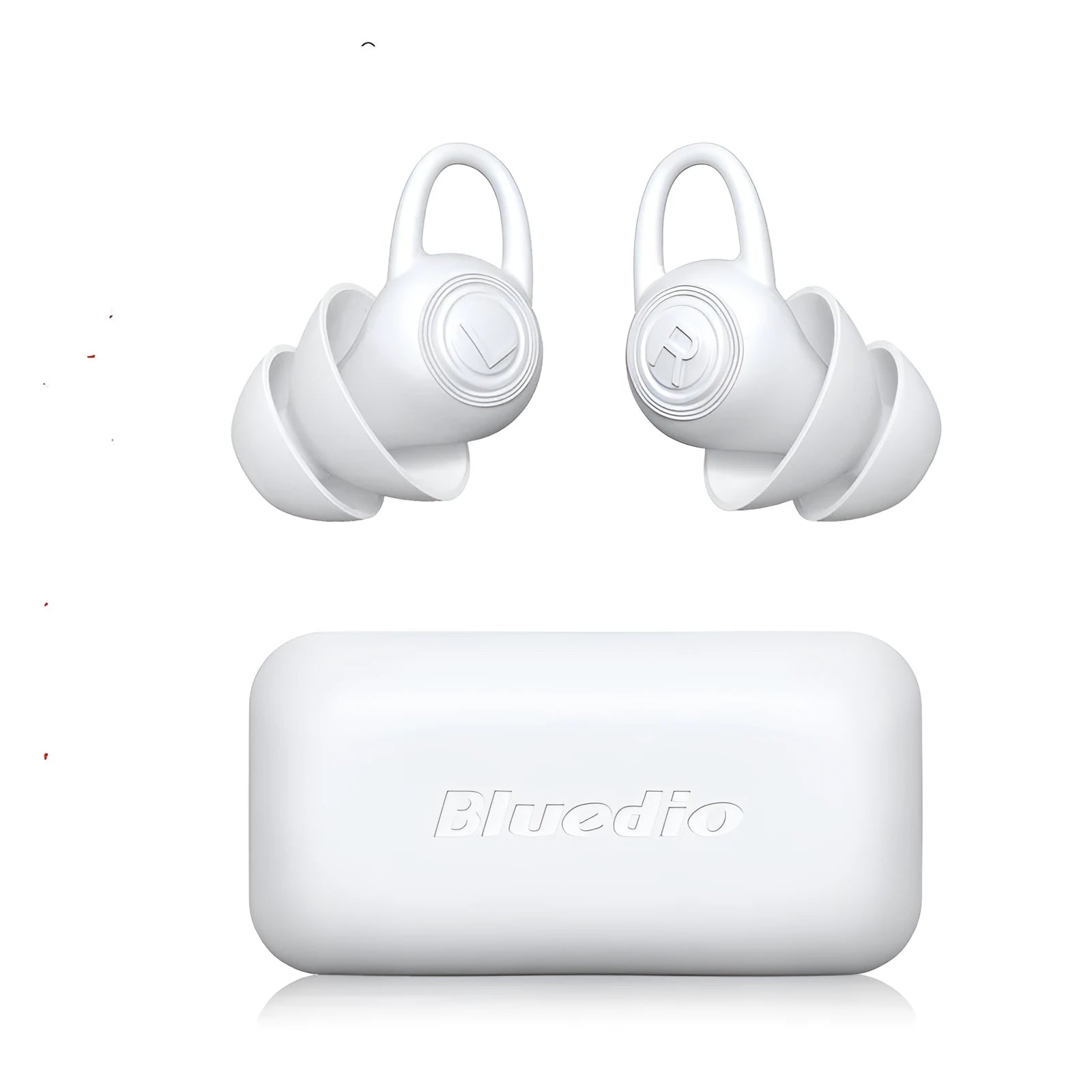 White silicone ear plugs for noise reduction with independent packaging