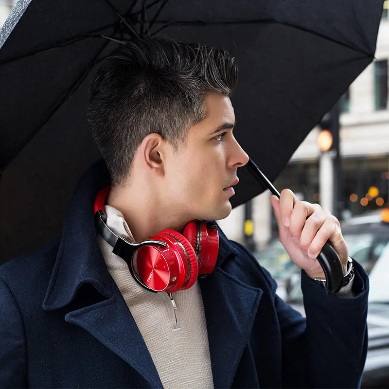 Kayo Cowin E7-Pro ANC active noise cancelling Bluetooth headphones in red, pink, black, or white colours