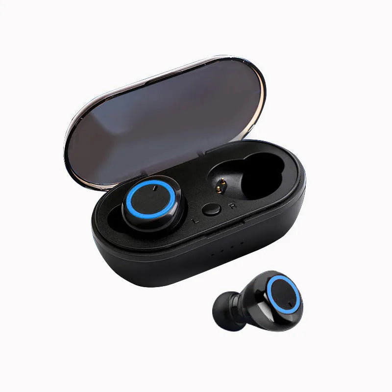 Wireless Bluetooth earbuds with earplug design in black and white colour options