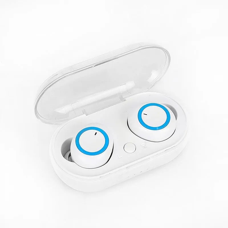 Wireless Bluetooth earbuds with earplug design in black and white colour options